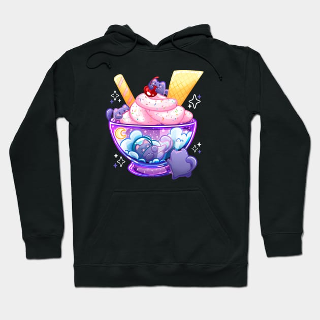 Cosmic Cat Ice Cream Hoodie by SayuriNishiArt